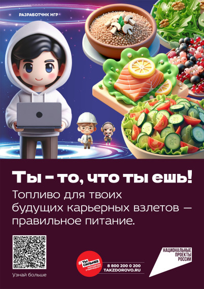 Правильное питание - залог здоровья.