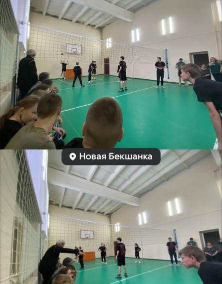 Товарищеский матч по волейболу.